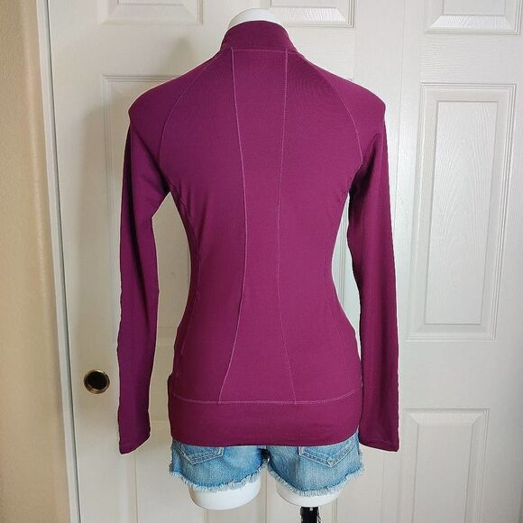 Hind fitted half zip mock neck athletic top sz S - Picture 3 of 8